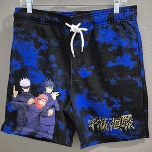 Hot Topic Black & Blue Jujutsu Kaisen Graphic Shorts